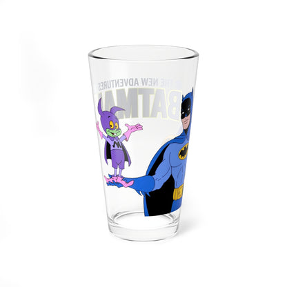 New Adventures of Batman Pint Glass 16oz Filmation 1977 Cartoon Robin Batmite Retro 70s Superhero Nostalgia Glassware Vintage Fan Gift