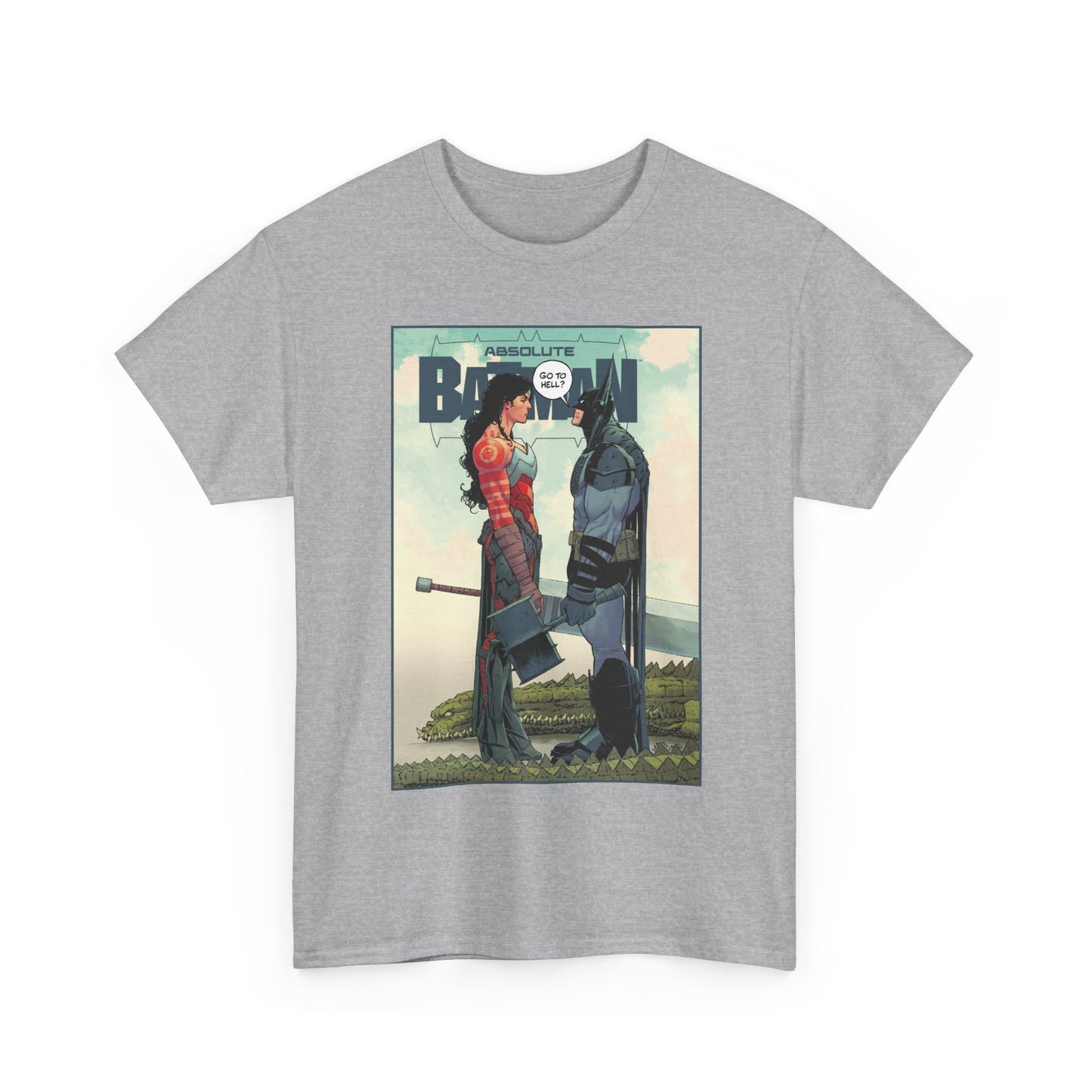Absolute Batman & Absolute Wonder Woman T-Shirt - Nick Dragotta Art - Go to Hell? - DC Comics