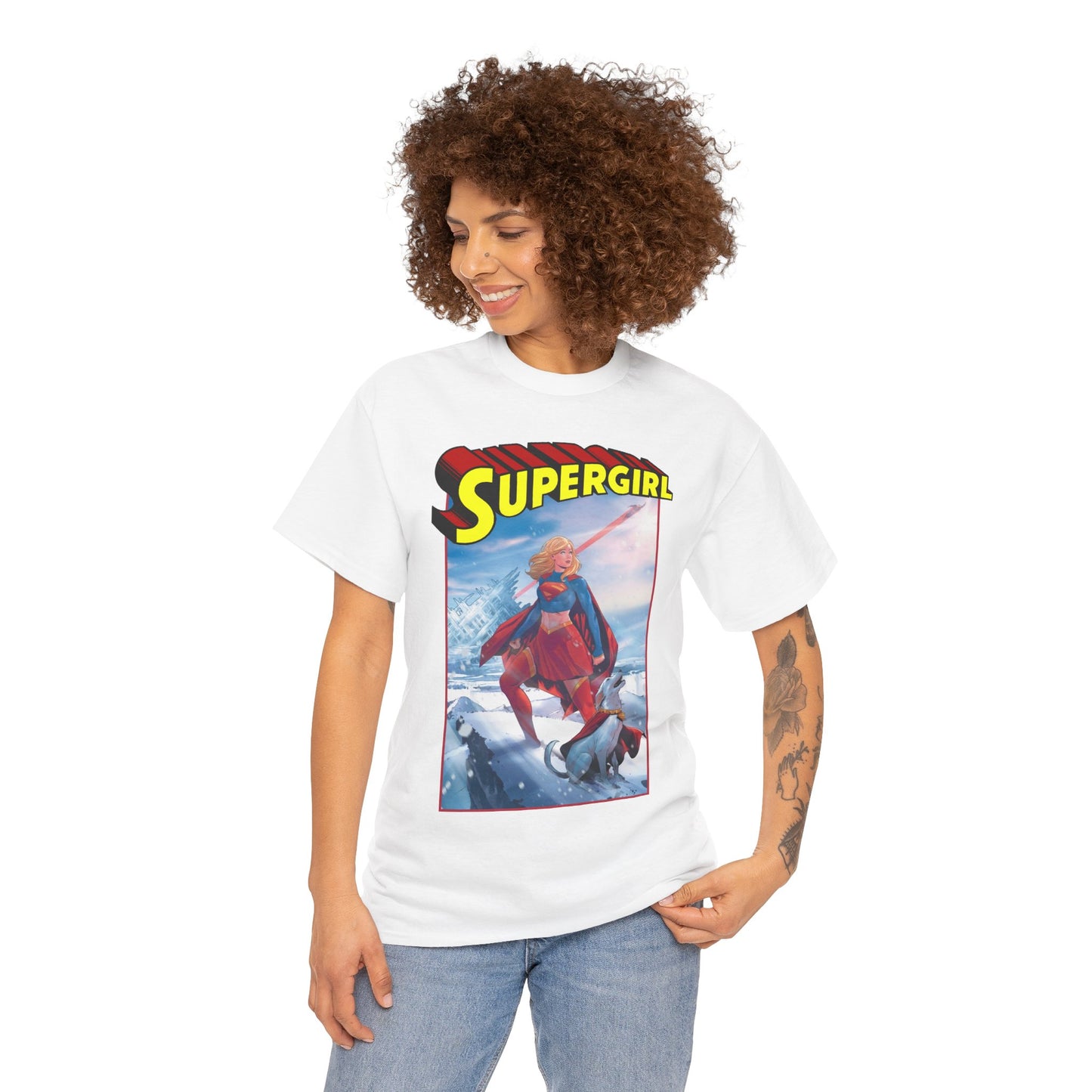 Supergirl & Krypto T-Shirt - Lucas Meyer Art - New 2026 Movie with Milly Alcock - DC Comics