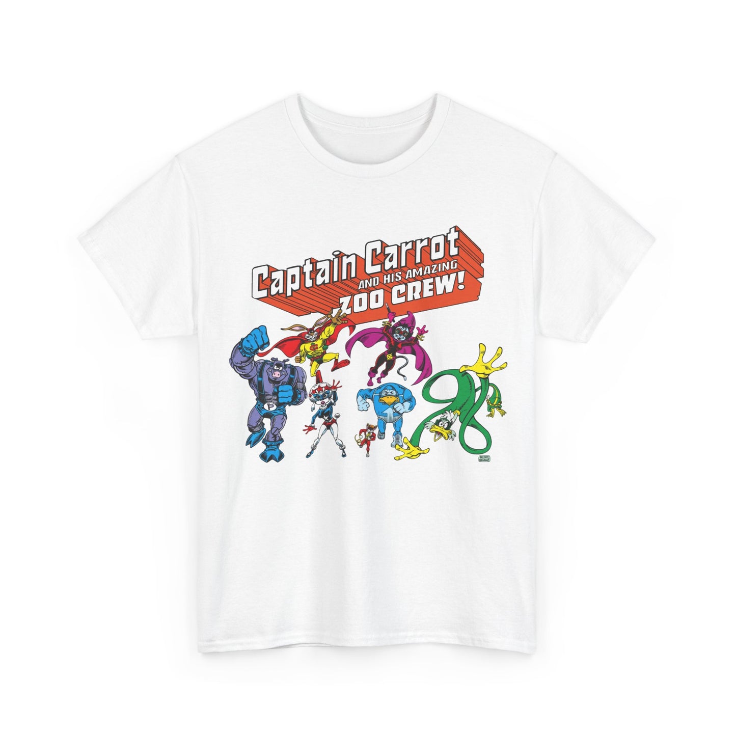 Captain Carrot & the Zoo Crew T-Shirt - 1980s Funny Animal Comic Series - DC Comics