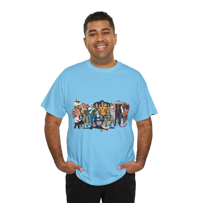 Secret Origins of Super-Villains T-Shirt - Dick Giordano Art - DC Comics - Joker, Mirror Master, Captain Cold, Lex Luthor, Scarecrow, Poison Ivy, Grodd