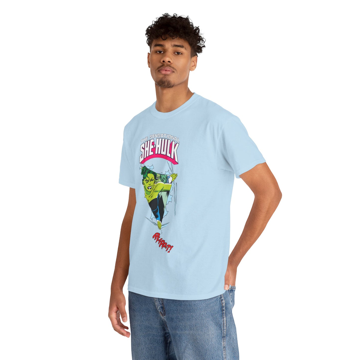 Sensational She-Hulk T-Shirt - John Byrne Art - Marvel Comics - Jennifer Walters - Ripping Through the Shirt - Fourth Wall