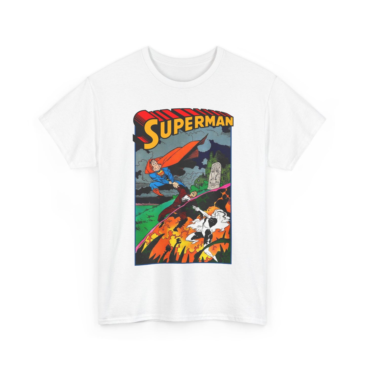 Superman T-Shirt - Mike Mignola Art - Vs Silver Banshee - DC Comics