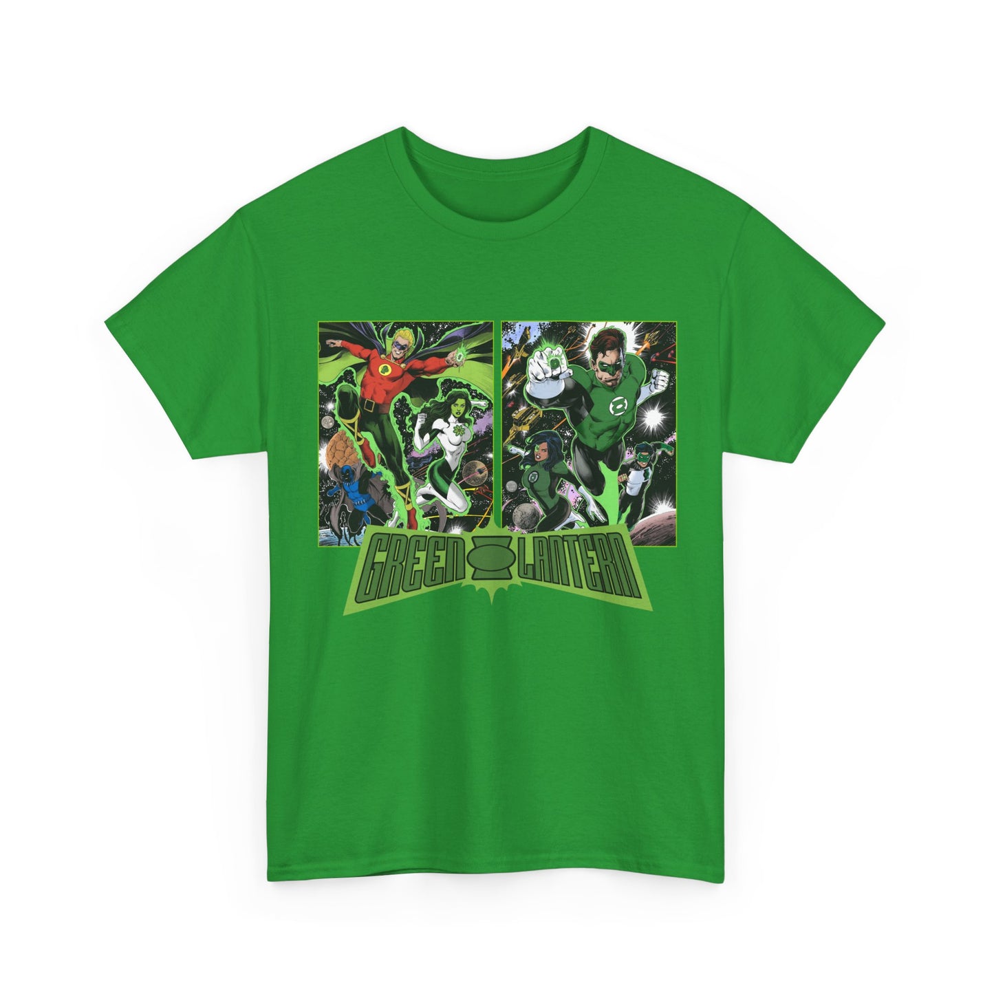 Green t-shirt with DC Comics' Green Lantern graphic