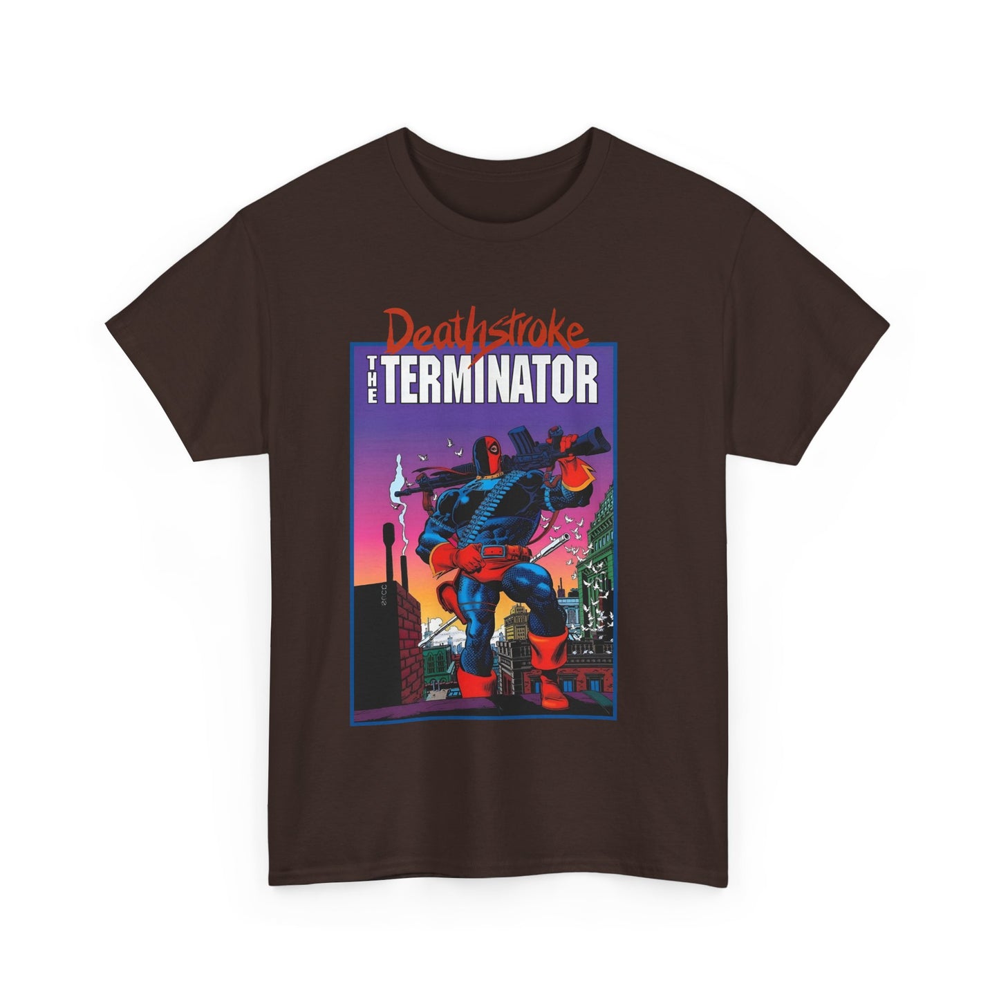 Deathstroke The Terminator T-Shirt - Mike Zeck Art - New Teen Titans Foe & Mercenary - Slade Wilson, Father of Jericho and Ravager - DC Comics - #1 Cover