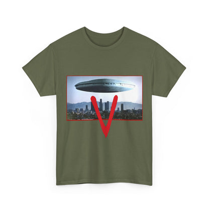V T-Shirt - The Visitors Mothership - Popular NBC Sci-Fi TV Series from the 1980s