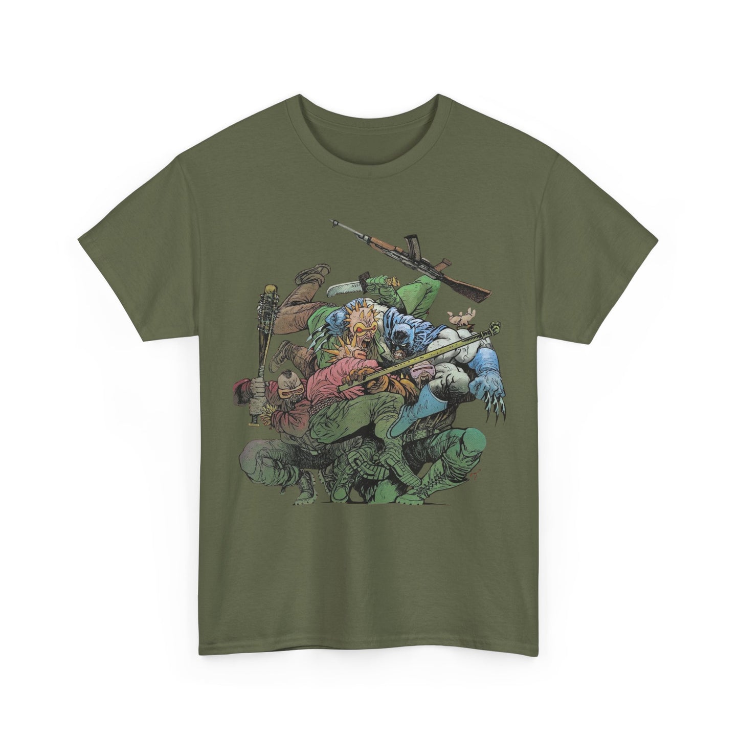 Batman T-Shirt - Daniel Warren Johnson Art - Vs The Mutant Gang from Frank Miller's The Dark Knight Returns - DC Comics