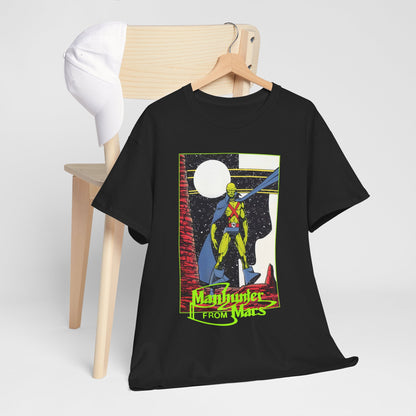 Martian Manhunter T-Shirt - George Perez Art - 1980s Justice League of America (JLA) Postcard Art - DC Comics