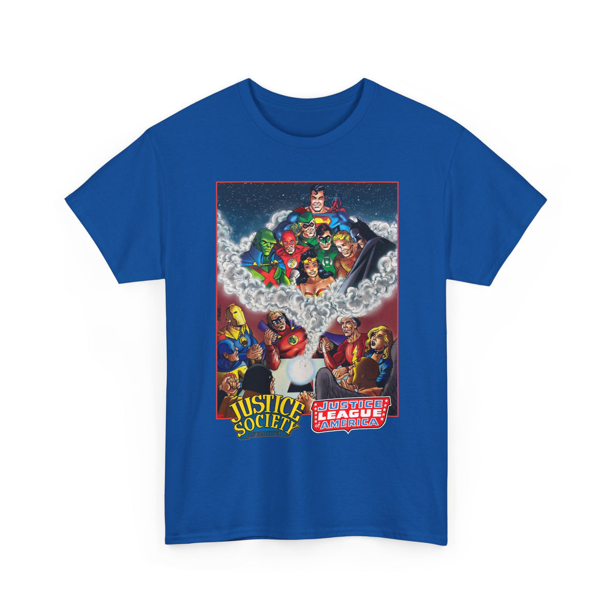 Justice Society & Justice League T-Shirt - George Perez Art - Golden & Silver Age - DC Comics