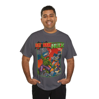 Batman Vs Incredible Hulk T-Shirt - DC Comics & Marvel - Joker - 1970s Team-Up