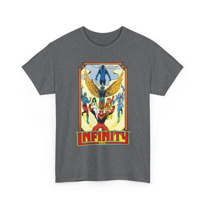Infinity Inc Shirt - Todd McFarlane Art - Jade, Obsidian, Fury, Northwind, Nuklon, Silver Scarab, Star-Spangled Kid - JSA Successors - DC Comics