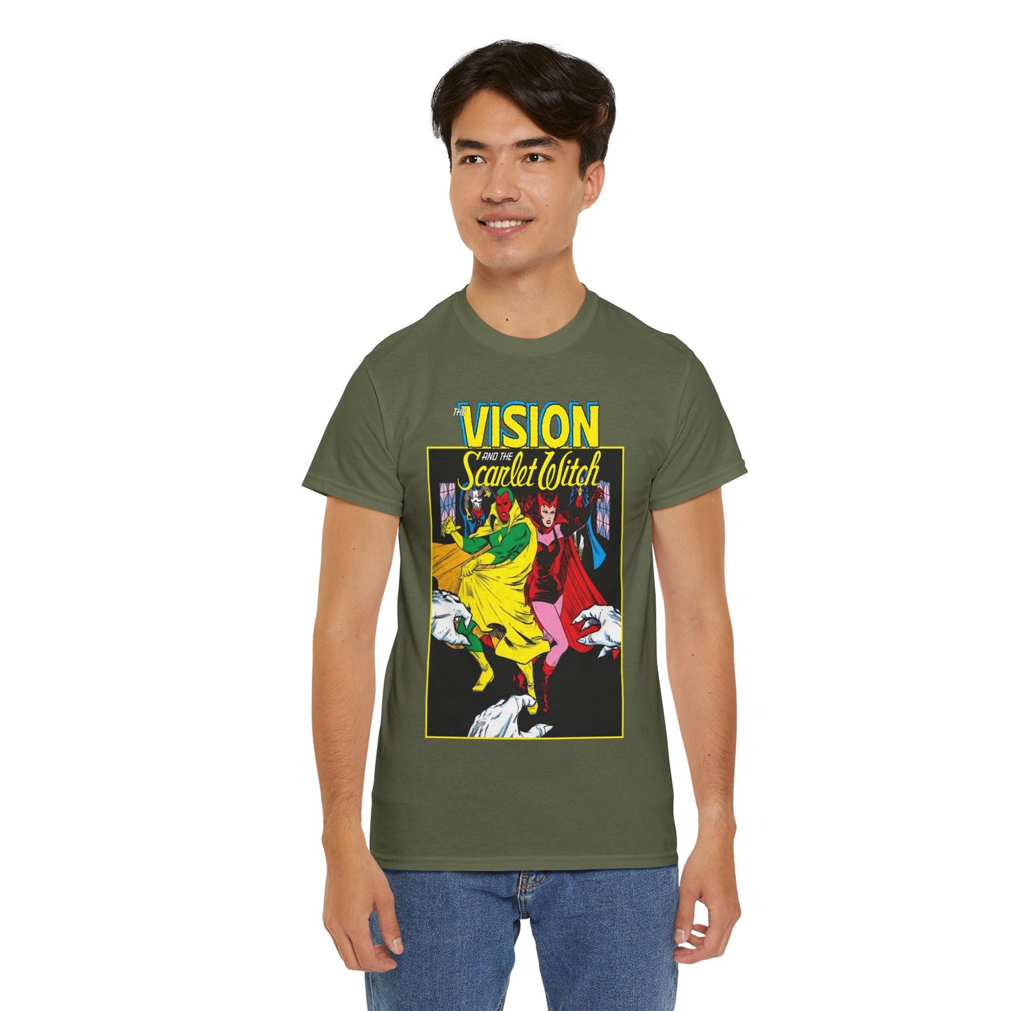 Vision & Scarlet Witch T-Shirt - Avengers Members - 1985 Cover Art - Marvel Comics