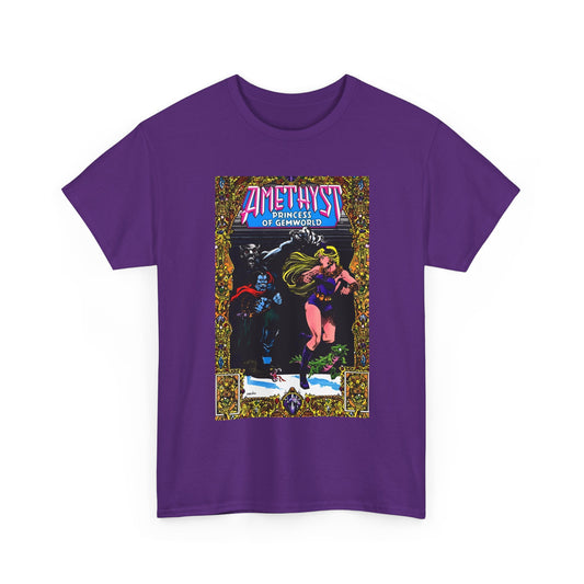 Amethyst Princess of Gemworld T-Shirt - Ernie Colon Art - Bejeweled Cover - Dark Opal - DC Comics