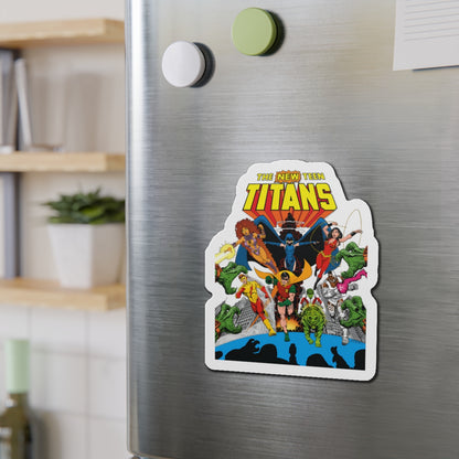 New Teen Titans Die-Cut Magnet - George Perez Art - Robin, Wonder Girl, Cyborg, Starfire, Raven, Kid Flash, Changeling - DC Comics - 3", 4", 5", 6"