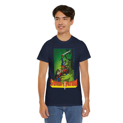 Sword of the Atom T-Shirt - Gil Kane Art - Ray Palmer in Morlaidh - Popular DC Comic Story from the 1980s