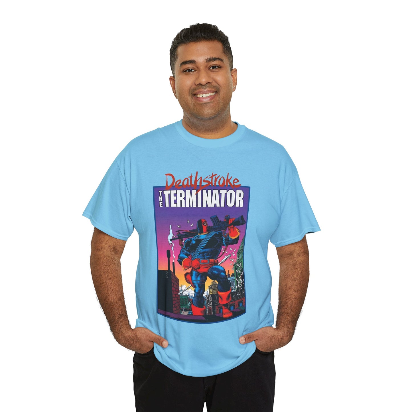 Deathstroke The Terminator T-Shirt - Mike Zeck Art - New Teen Titans Foe & Mercenary - Slade Wilson, Father of Jericho and Ravager - DC Comics - #1 Cover