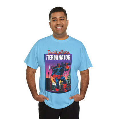 Deathstroke The Terminator T-Shirt - Mike Zeck Art - New Teen Titans Foe & Mercenary - Slade Wilson, Father of Jericho and Ravager - DC Comics - #1 Cover