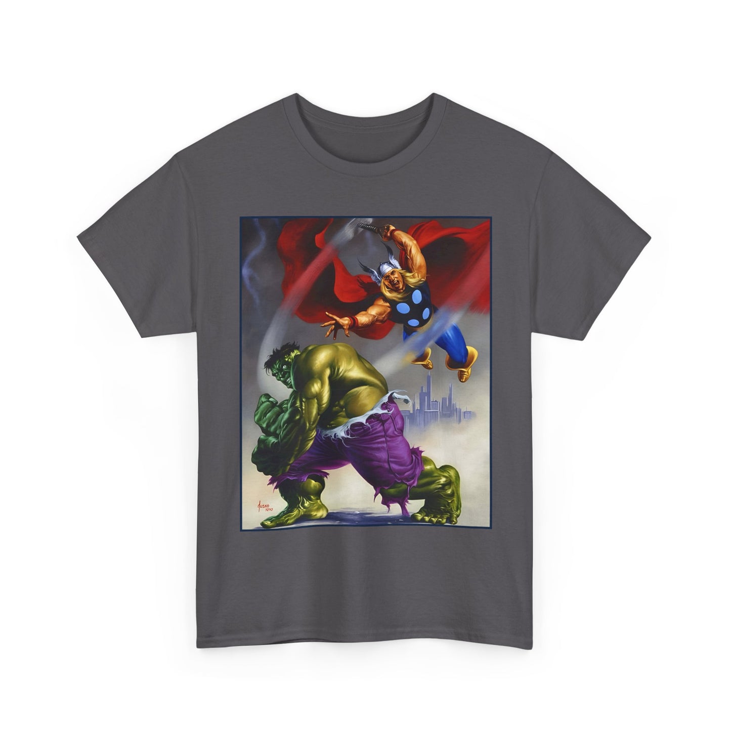 Incredible Hulk & Thor T-Shirt - Joe Jusko Art - Marvel Comics