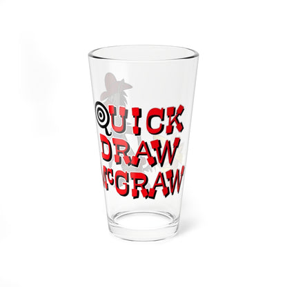 Quick Draw McGraw & Baba Looey Pint Glass, 16oz - Popular Hanna-Barbera Cartoon 1960s TV Series
