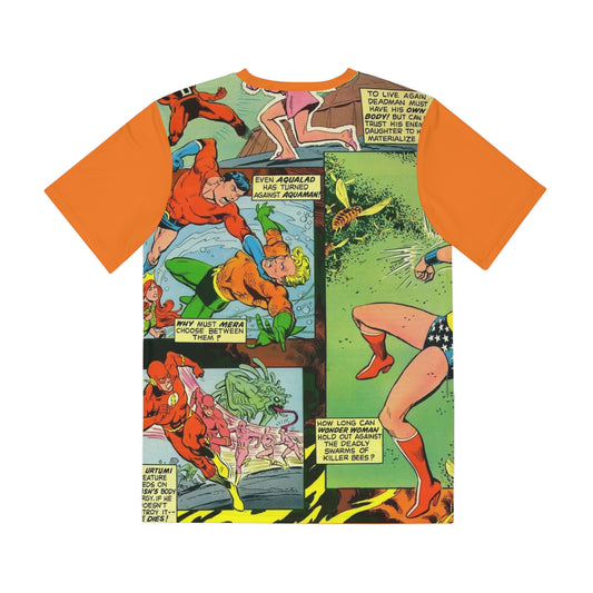 Adventure Comics #463 All Over Print Tee (Polyester) - José Luis García-López Art - Power Girl, Dr. Fate, Flash, Wonder Woman - DC Comics