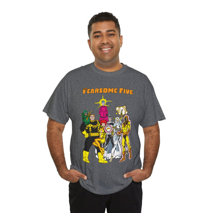 Fearsome Five T-Shirt - George Perez Art - Dr Light, Shimmer, Mammoth, Gizmo, Psimon, Jinx, Neutron - Who's Who Art - DC Comics
