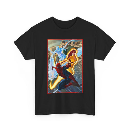Spider-Man & His Amazing Friends T-Shirt - Firestar, Iceman - Marvel Comics