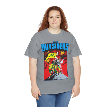 Outsiders T-Shirt - Alan Davis Art - Geo-Force, Halo, Black Lightning, Metamorpho, Katana - DC Comics