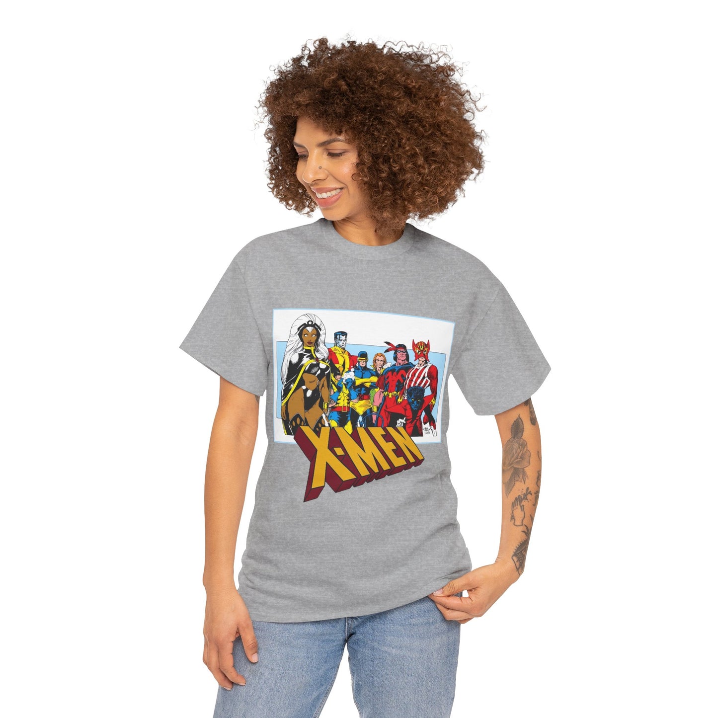 X-Men T-Shirt - Arthur Adams Art - Cyclops, Nightcrawler, Storm, Wolverine, Thunderbird, Sunfire, Banshee - Marvel Comics