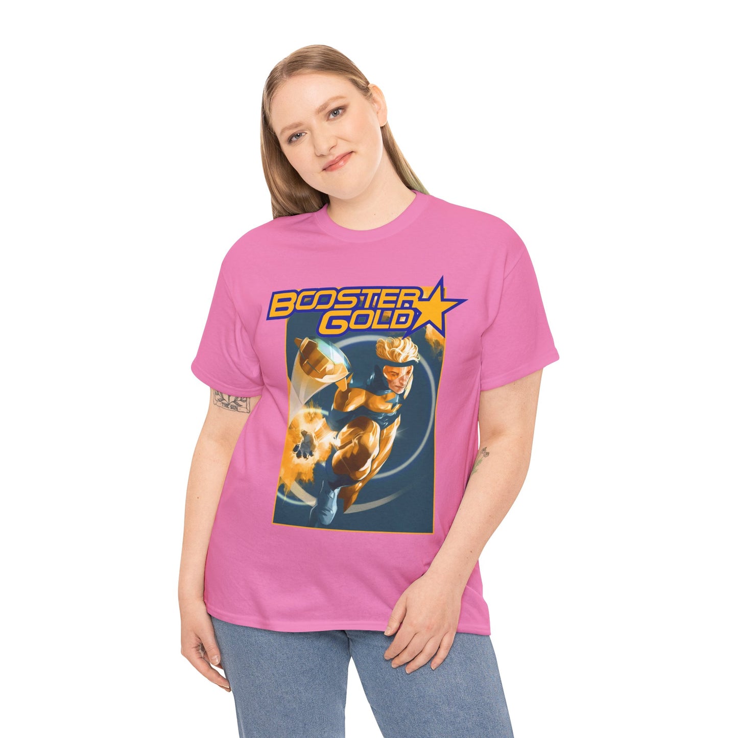 Booster Gold T-Shirt - Don Aguillo Art - Justice League: The Omega Act - DC Comics