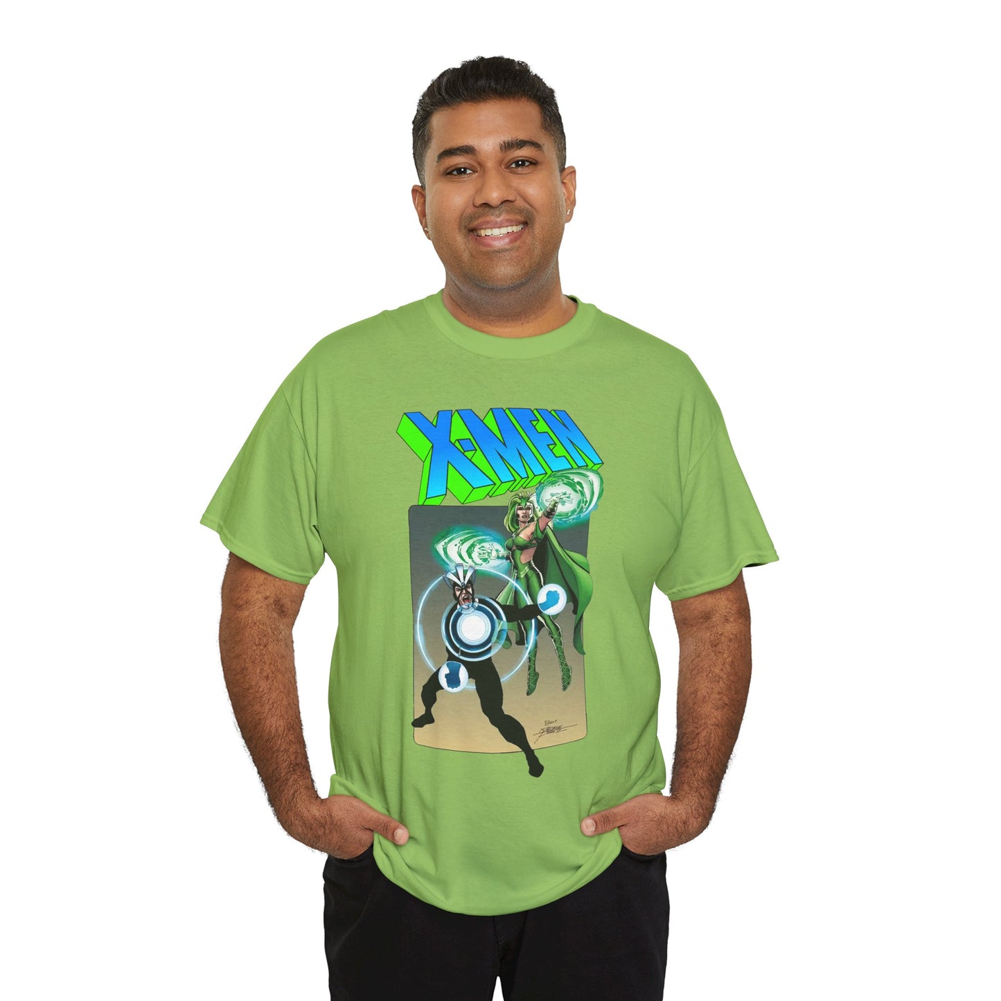 Havok & Polaris T-Shirt - George Perez Art - Uncanny X-Men Members - Marvel Comics Mutants
