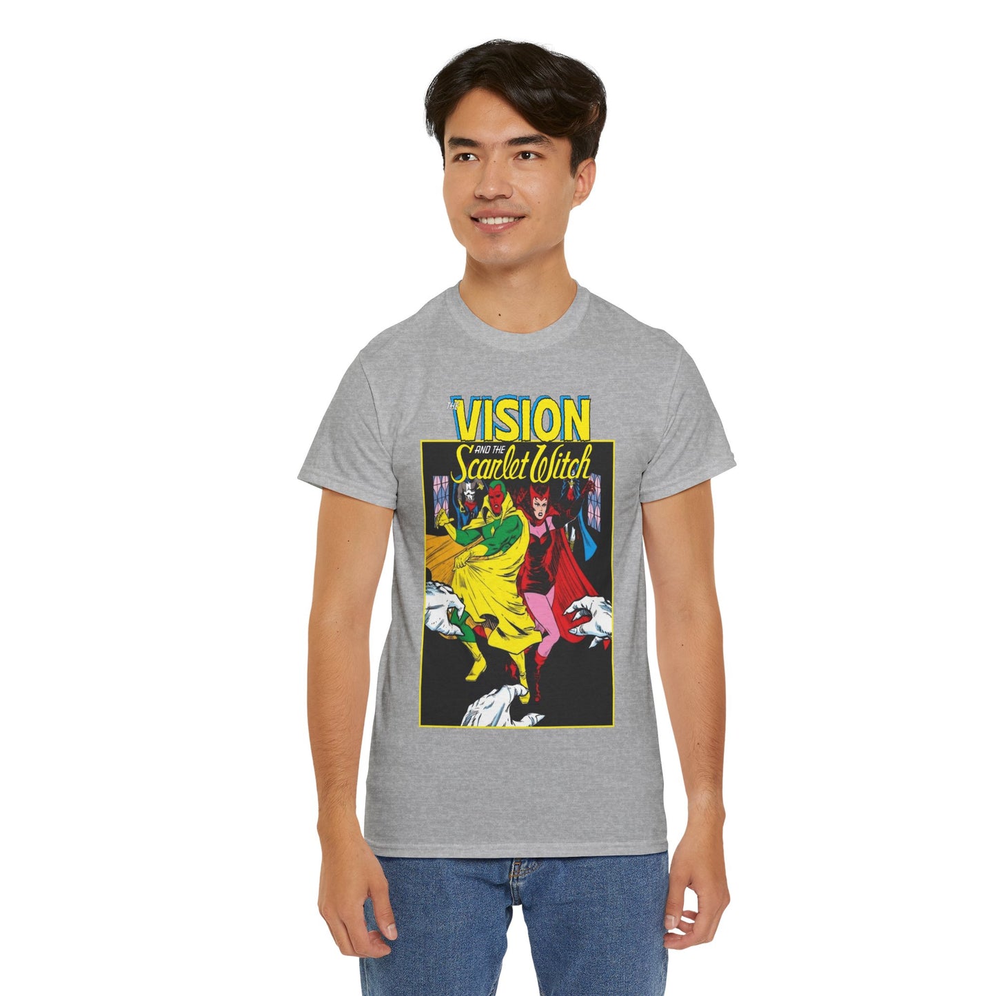 Vision & Scarlet Witch T-Shirt - Avengers Members - 1985 Cover Art - Marvel Comics