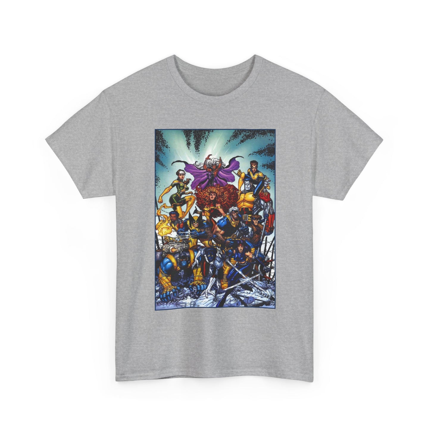 X-Men Revolution T-Shirt - Arthur Adams Art - Jean Grey, Storm, Wolverine, Cable, Rogue, Beast, Colossus, Gambit, Nightcrawler, Psylocke, Thunderbird III - Marvel Comics