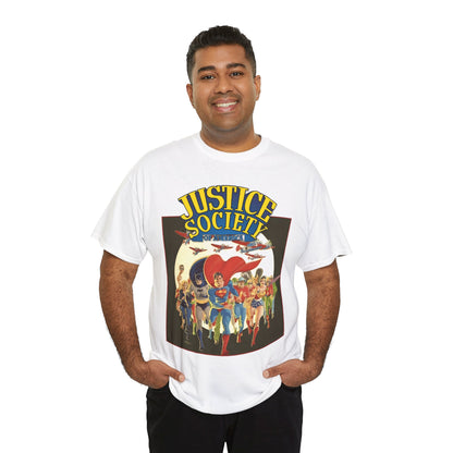 Justice Society of America T-Shirt - Superman, Wonder Woman, Black Canary, Green Lantern, Batman, Plastic Man, Flash - DC Comics