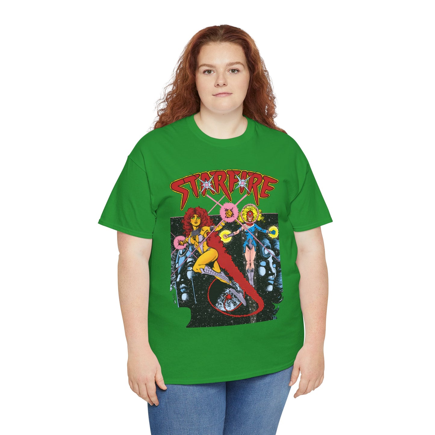 Starfire & Harbinger T-Shirt - George Perez Art - Teen Titans Spotlight #19 Cover - DC Comics