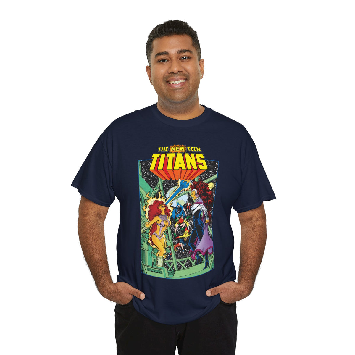 New Teen Titans T-Shirt - George Perez Art - Starfire Vs Blackfire - DC Comics