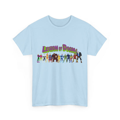 Legion of Doom T-Shirt - Super Friends Villains - Lex Luthor, Giganta, Scarecrow, Grodd, Brainiac, Riddler, Sinestro, Cheetah - Hanna-Barbera Cartoon - Challenge of the Super Friends