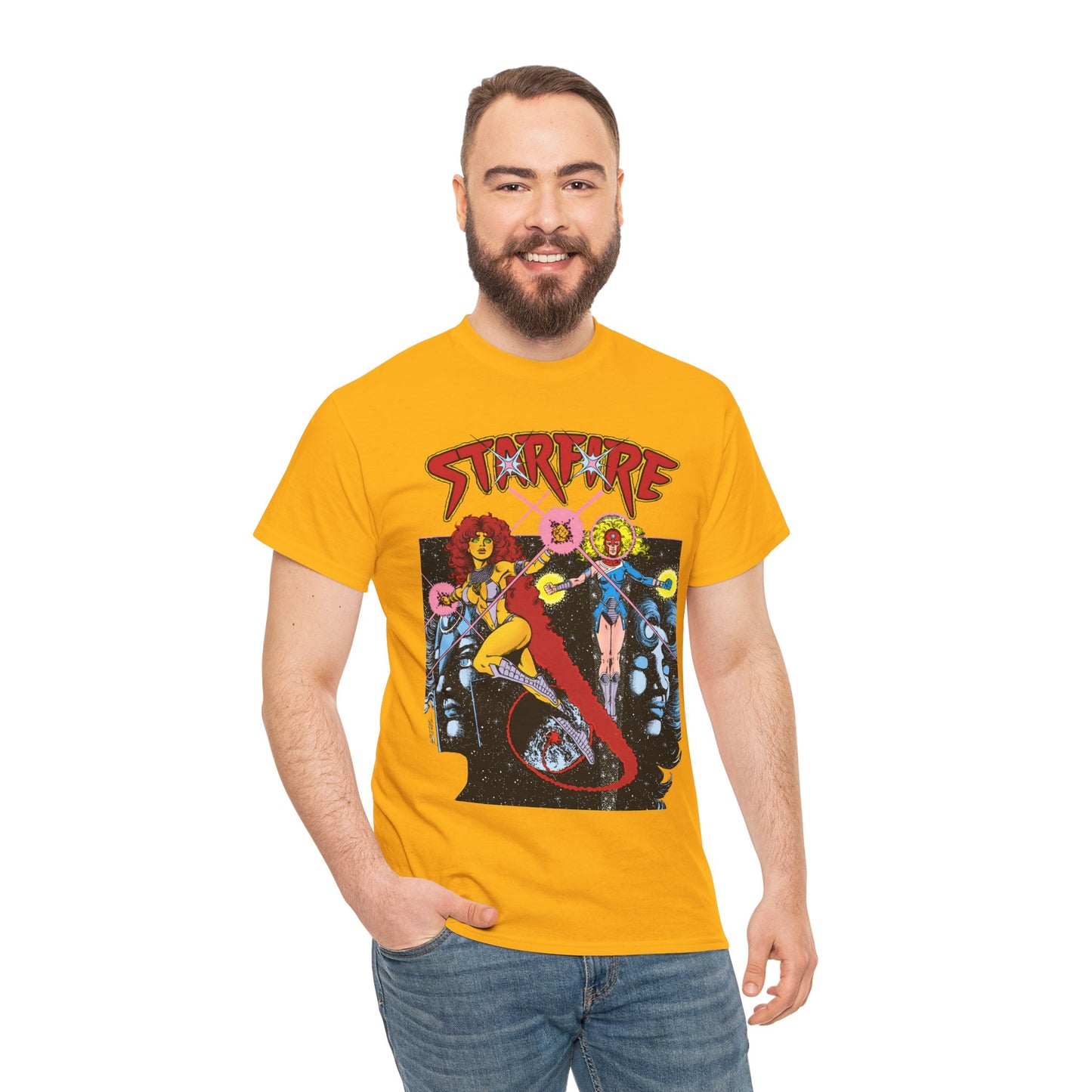 Starfire & Harbinger T-Shirt - George Perez Art - Teen Titans Spotlight #19 Cover - DC Comics