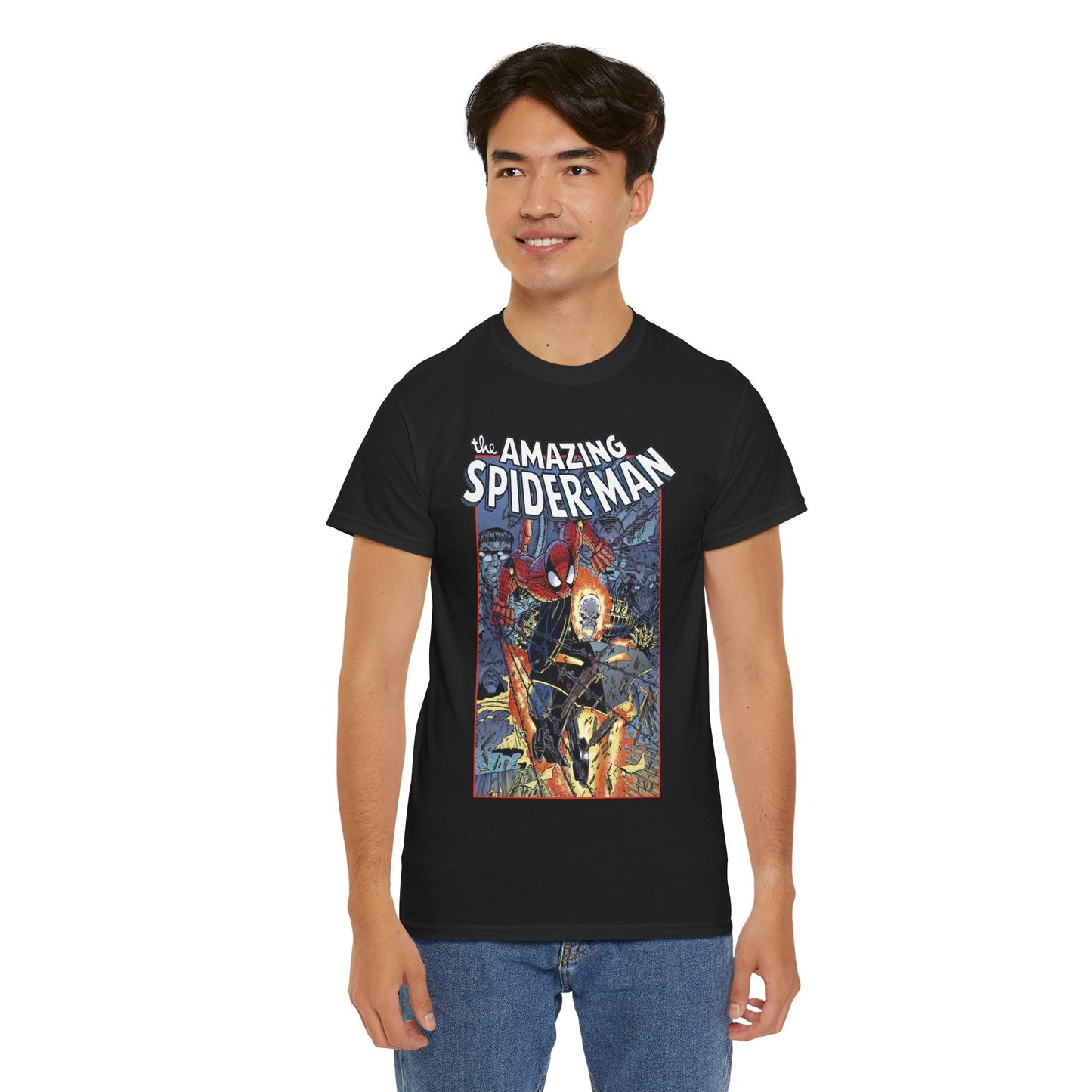 Amazing Spider-Man & Ghost Rider T-Shirt - Erik Larsen Art - Sinister Six - Marvel Comics