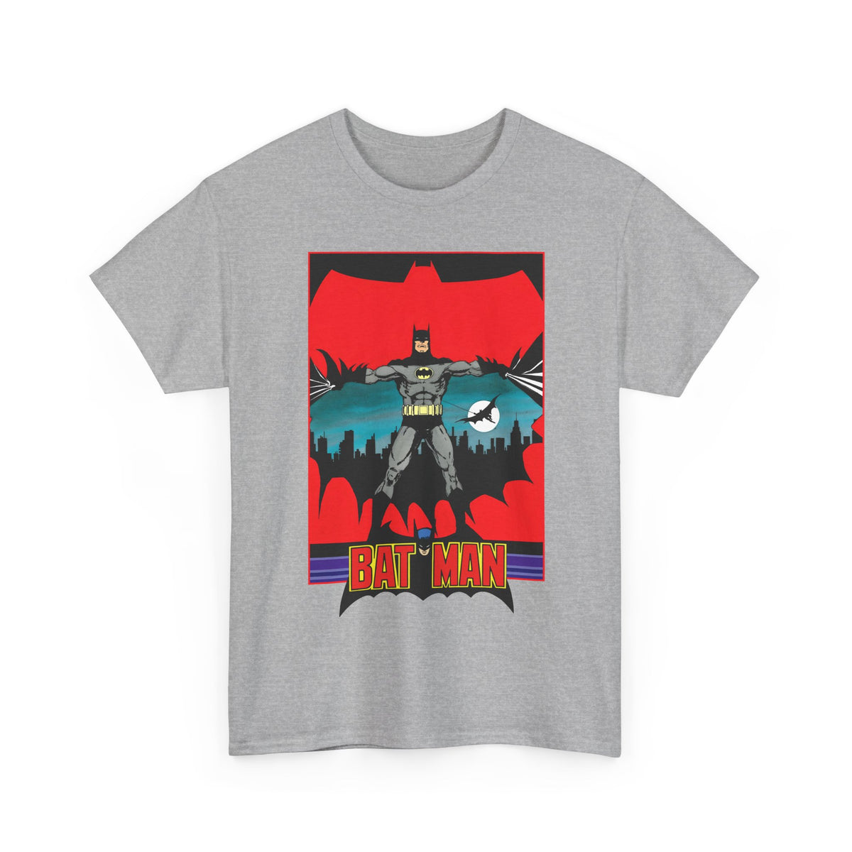 Batman T-Shirt - George Perez Art - 1980s JLA Postcard Art - DC Comics
