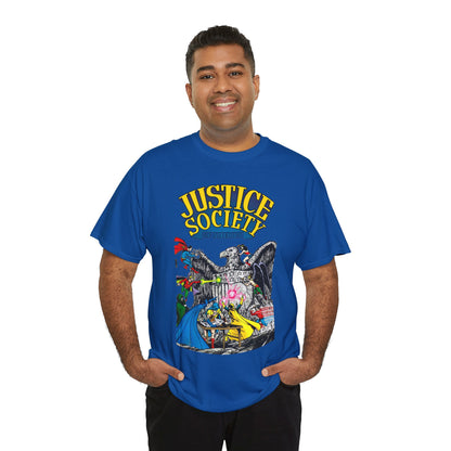 Justice Society T-Shirt - George Perez Art - Dr Fate, Atom, Spectre, Wonder Woman, Flash, Batman, Superman, Hawkman - JSA - DC Comics
