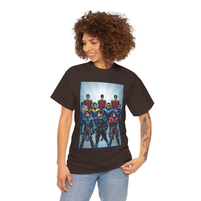 Nightwing Through the Ages T-Shirt - Nicola Scott Art - Dick Grayson, Robin the Boy Wonder - Batman Sidekick - New Teen Titans Leader - DC Comics