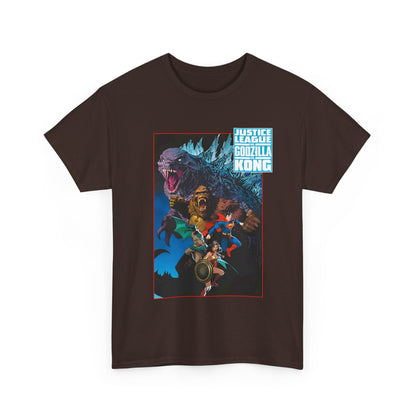 Justice League Vs Godzilla Vs Kong T-Shirt - Dan Mora Art - Wonder Woman, Superman, Batman - DC Comics