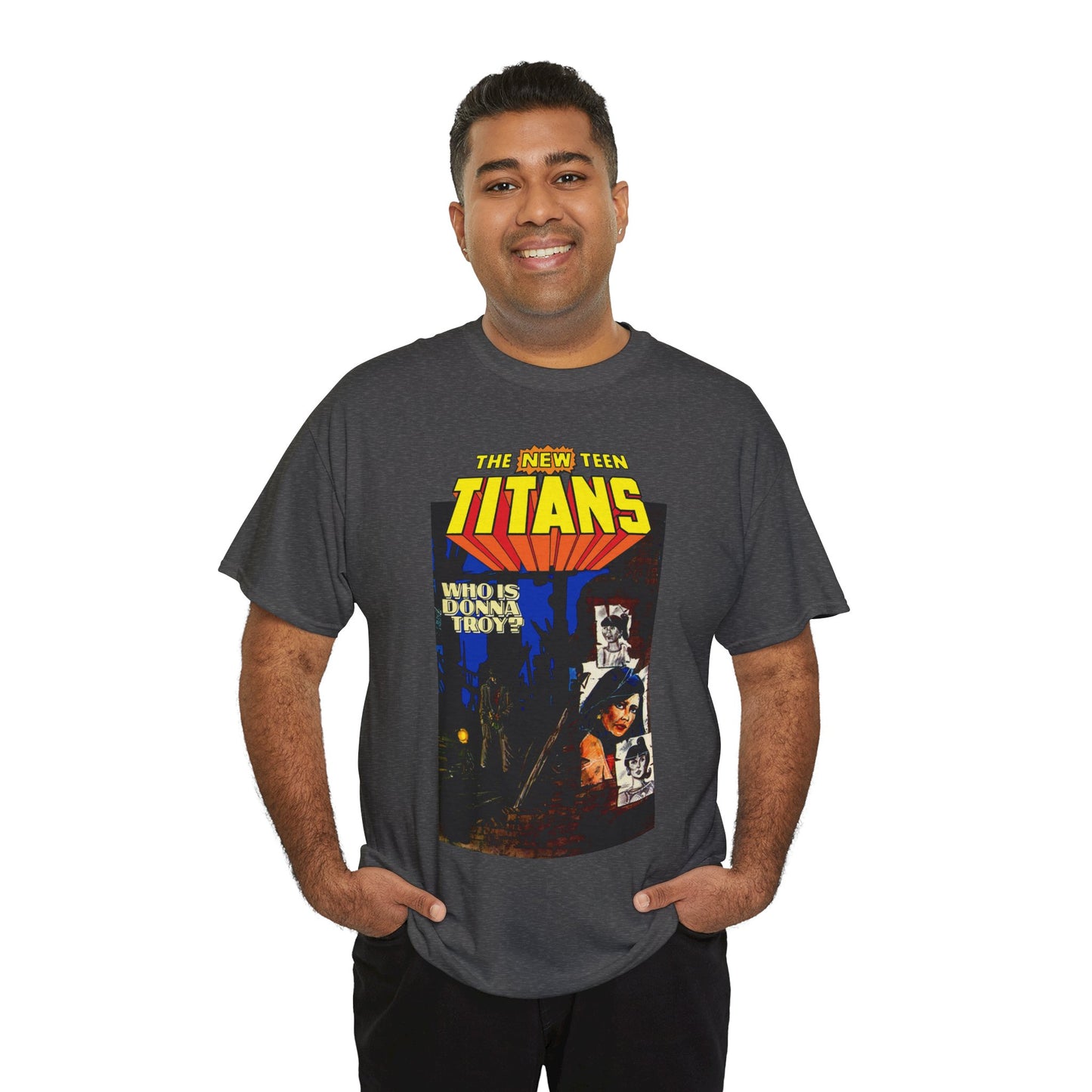 New Teen Titans T-Shirt - Classic George Perez Art - Who is Donna Troy? - Iconic Story and Cover - Robin/Dick Grayson - Popular DC Comics 1980s Series