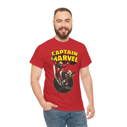 Captain Marvel T-Shirt - George Perez Art - Mar-Vell & Carol Danvers - Kree Empire - Marvel Comics