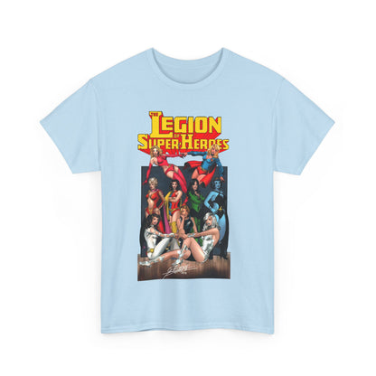 Legion of Super-Heroes T-Shirt - George Perez Art - Saturn Girl, Supergirl, Dream Girl, Shadow Lass, Phantom Girl - The Super Woman of LOSH - DC Comics