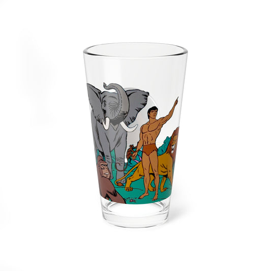 Tarzan 16oz Pint Glass - Lord of the Jungle - Filmation Saturday Morning Cartoon 1980s