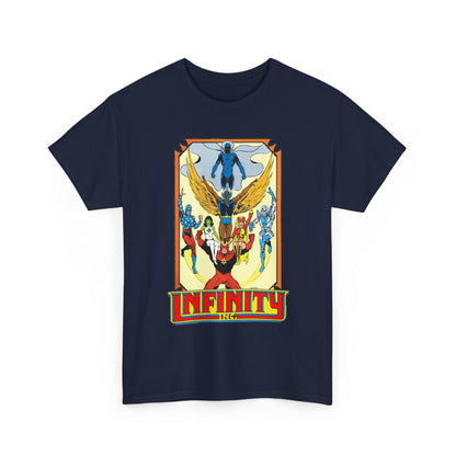 Infinity Inc Shirt - Todd McFarlane Art - Jade, Obsidian, Fury, Northwind, Nuklon, Silver Scarab, Star-Spangled Kid - JSA Successors - DC Comics