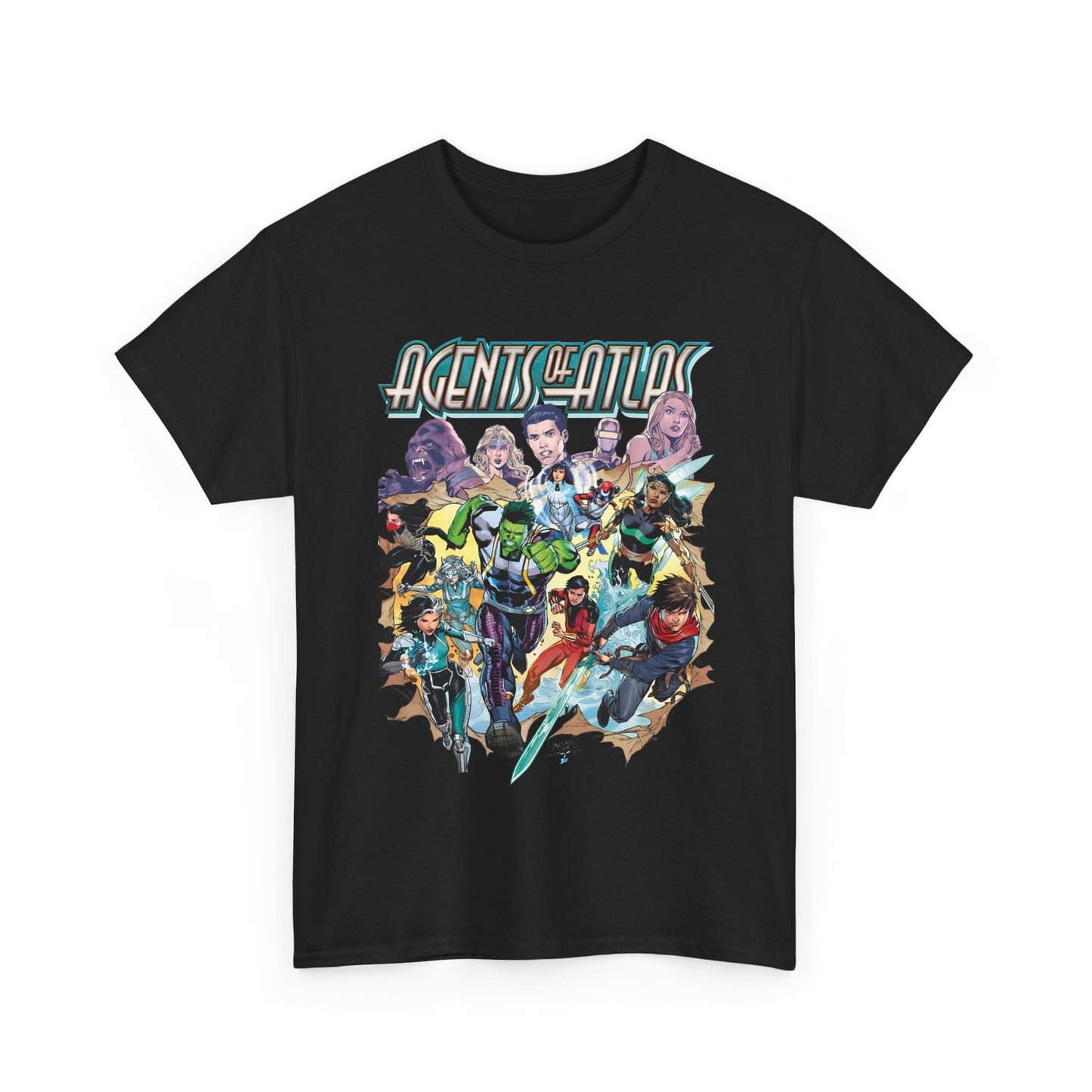 Agents of Atlas T-Shirt - Shang-Chi, Silk, Aero, Luna Snow - Marvel Comics