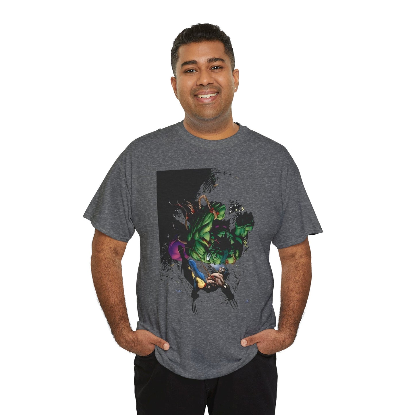 Wolverine Vs Hulk T-Shirt - Adam Kubert Art - Marvel Comics - Logan, X-Men, Bruce Banner - Great Fight Image