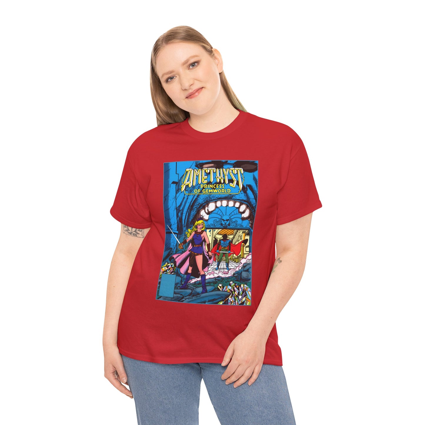 Amethyst, Princess of Gemworld T-Shirt - George Perez & Ernie Colon Art - The Last Battle Vs Dark Opal - DC Comics